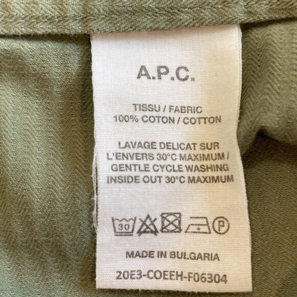 APC Skirt Mini Cotton Green Size large - Picture 12 of 13